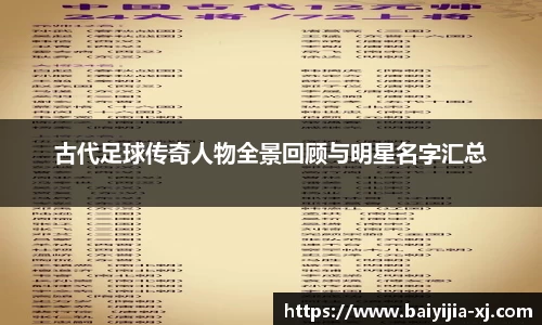 古代足球传奇人物全景回顾与明星名字汇总